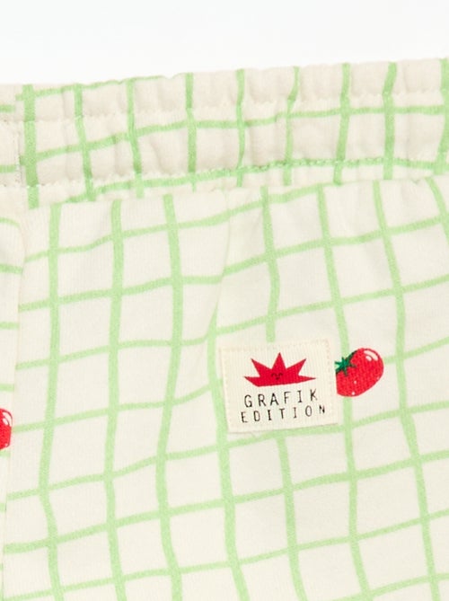 Pantalón corto de felpa con estampado - Kiabi