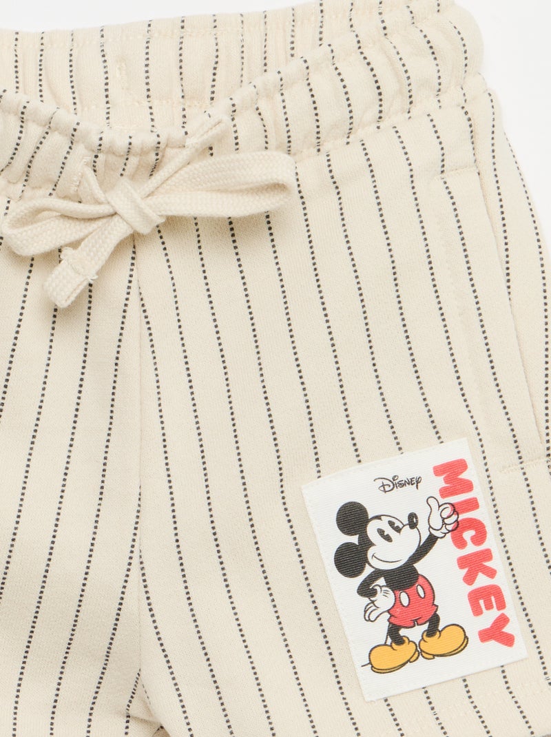 Pantalón corto de felpa francesa 'Disney' Beige - Kiabi