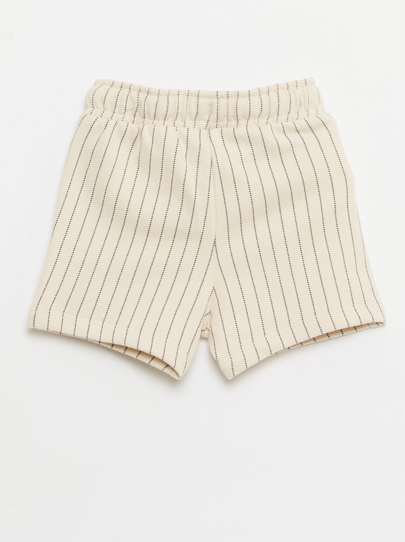 Pantalón corto de felpa francesa 'Disney' Beige - Kiabi