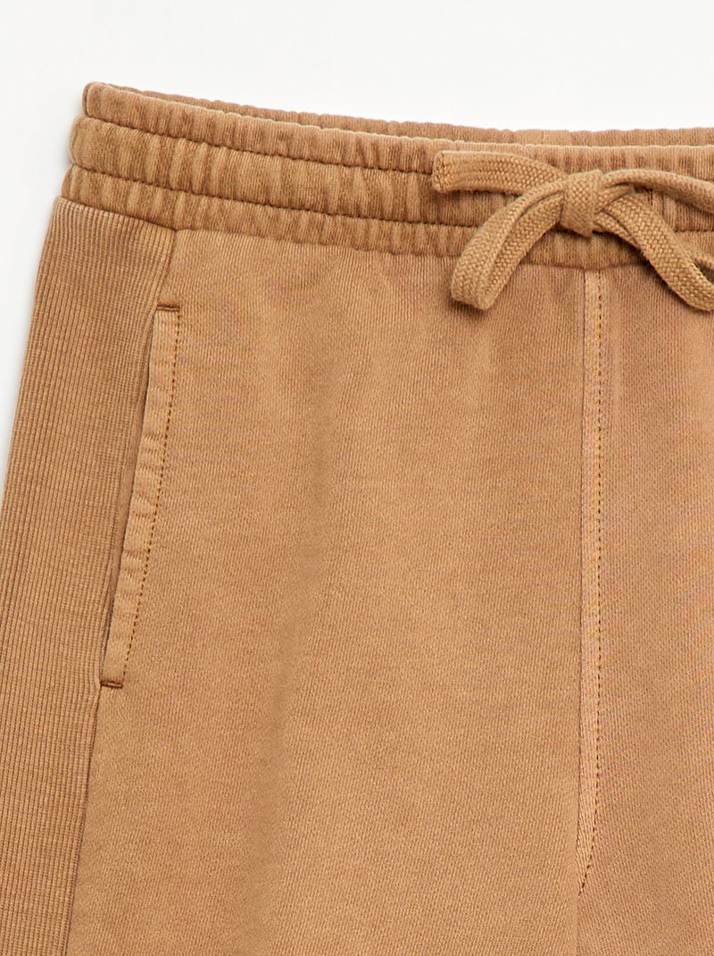 Pantalón corto de felpa ligera Beige - Kiabi