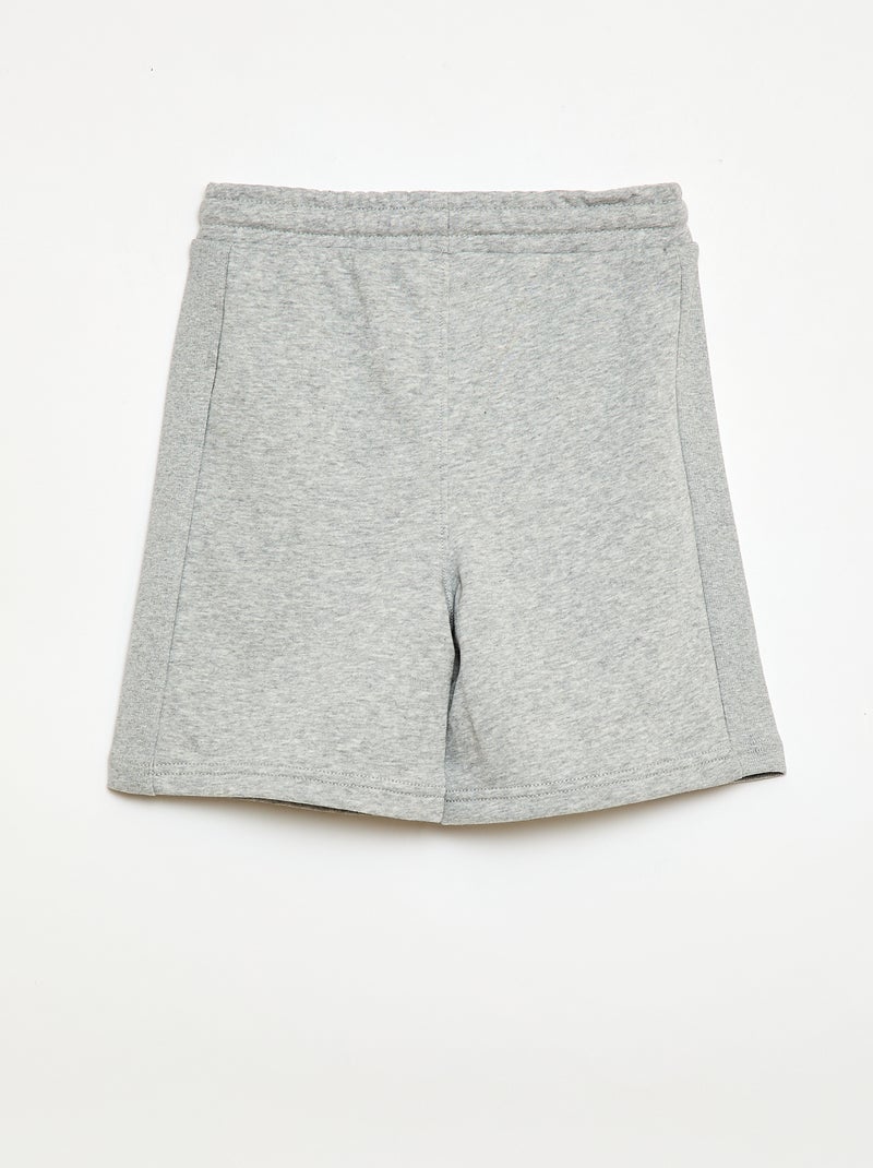 Pantalón corto de felpa ligera Gris - Kiabi