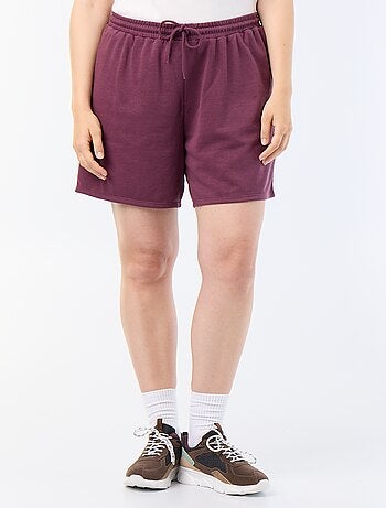 Pantalón corto de felpa ligera liso