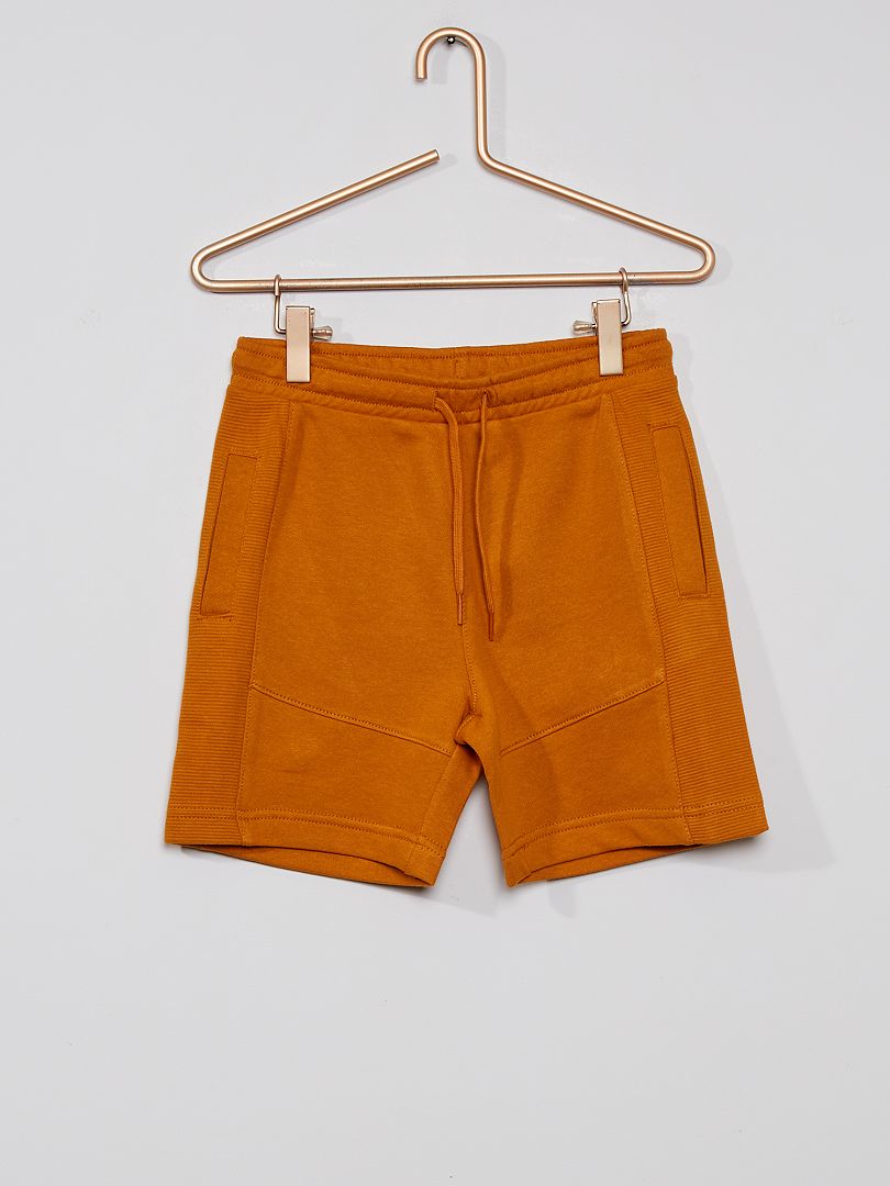 Pantalón corto de felpa ligera marrón - Kiabi