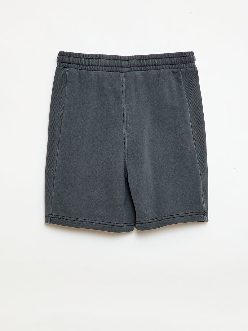 Pantalón corto de felpa ligera Negro - Kiabi