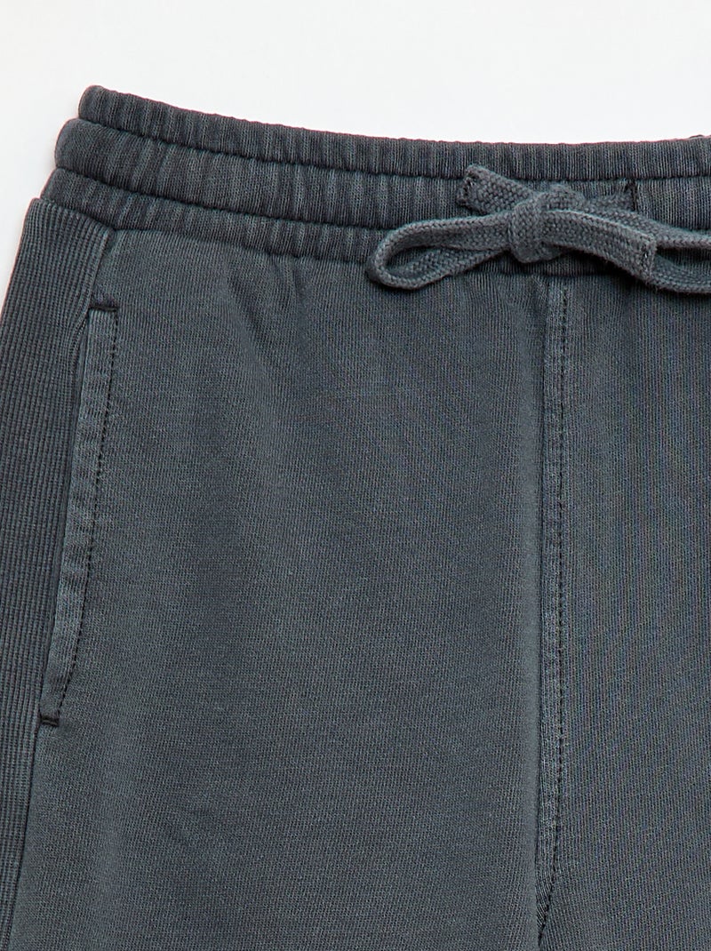 Pantalón corto de felpa ligera Negro - Kiabi