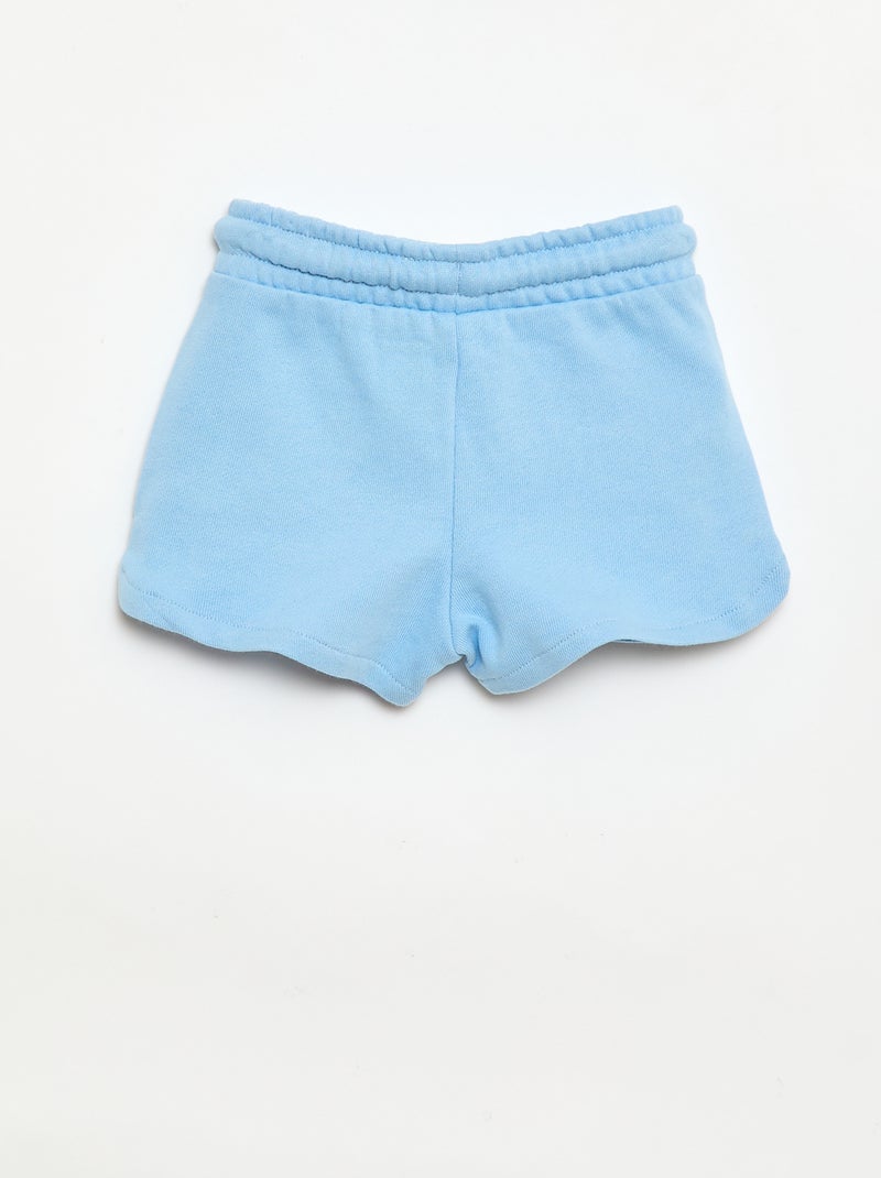 Pantalón corto de felpa ligero liso Azul - Kiabi