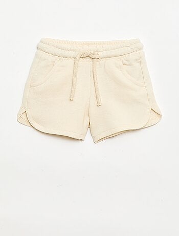 Pantalón corto de felpa ligero liso