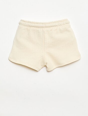 Pantalón corto de felpa ligero liso