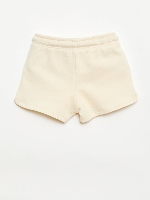 Pantalón corto de felpa ligero liso - Kiabi