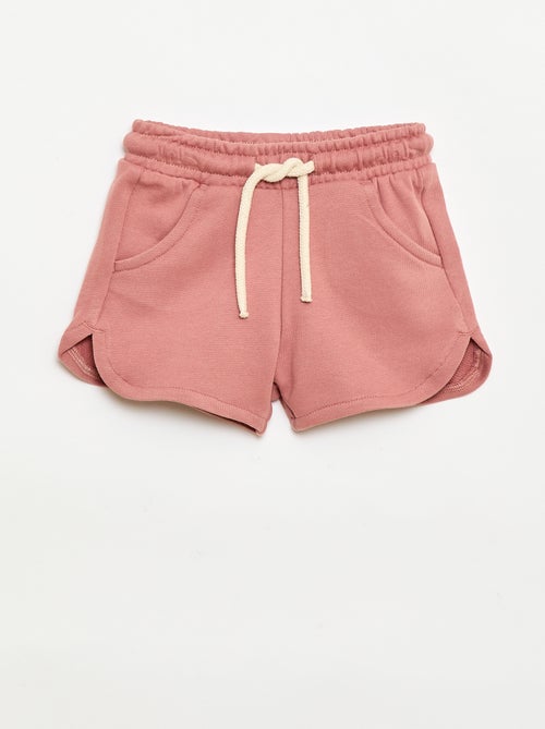 Pantalón corto de felpa ligero liso - Kiabi