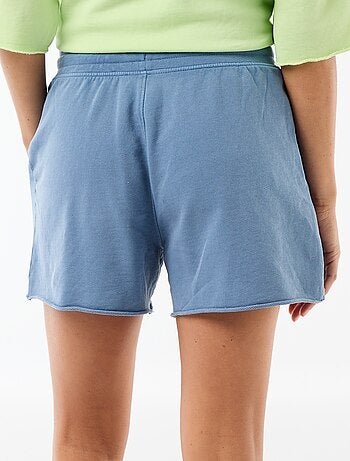 Pantalón corto de felpa liso