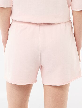 Pantalón corto de felpa liso