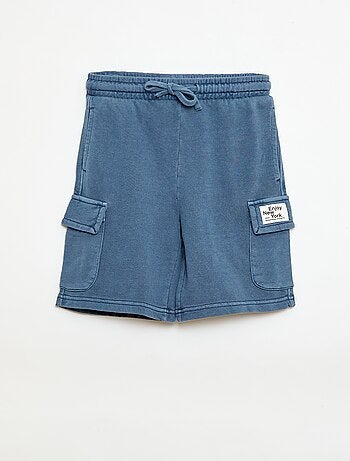 Pantalón corto de felpa multibolsillos