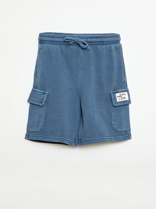 Pantalón corto de felpa multibolsillos - Kiabi