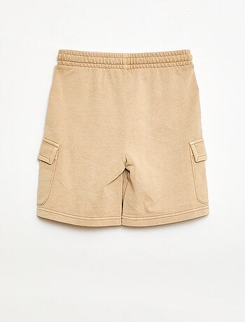 Pantalón corto de felpa multibolsillos