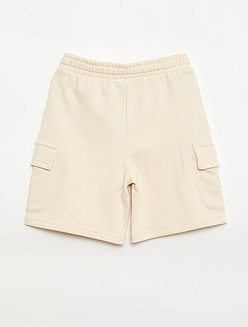 Pantalón corto de felpa multibolsillos