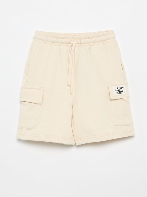 Pantalón corto de felpa multibolsillos - Kiabi