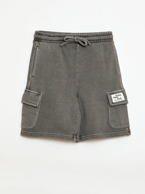 Pantalón corto de felpa multibolsillos - Kiabi