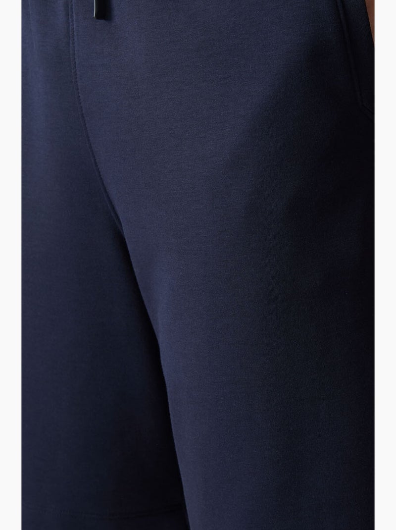 Pantalón corto de felpa para hombre de mezcla de algodón tommy Azul marino - Kiabi