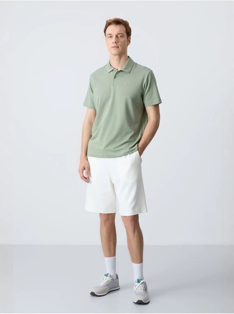 Pantalón corto de felpa para hombre de mezcla de algodón tommy Blanco - Kiabi