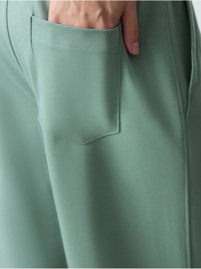 Pantalón corto de felpa para hombre de mezcla de algodón tommy Verde menta - Kiabi