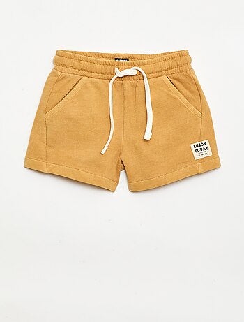 Pantalón corto de felpa sin cepillar