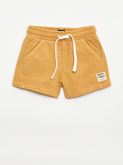 Pantalón corto de felpa sin cepillar - Kiabi