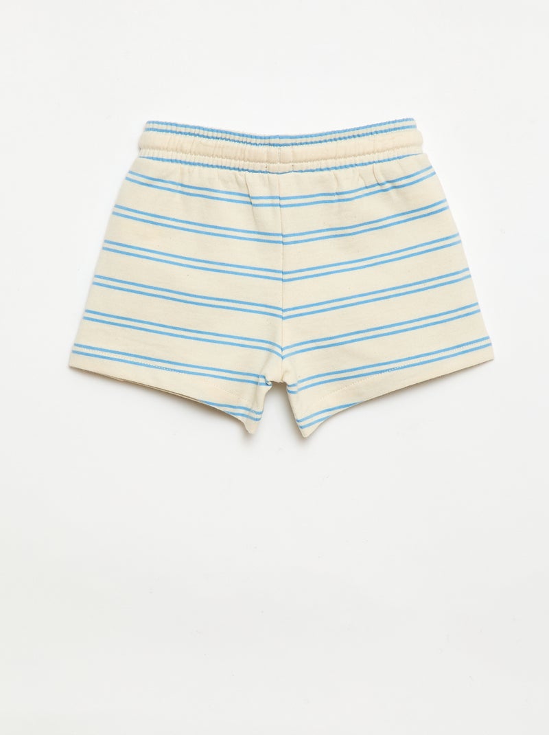Pantalón corto de felpa sin cepillar Blanco - Kiabi