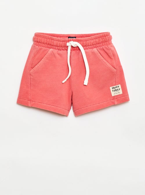 Pantalón corto de felpa sin cepillar - Kiabi