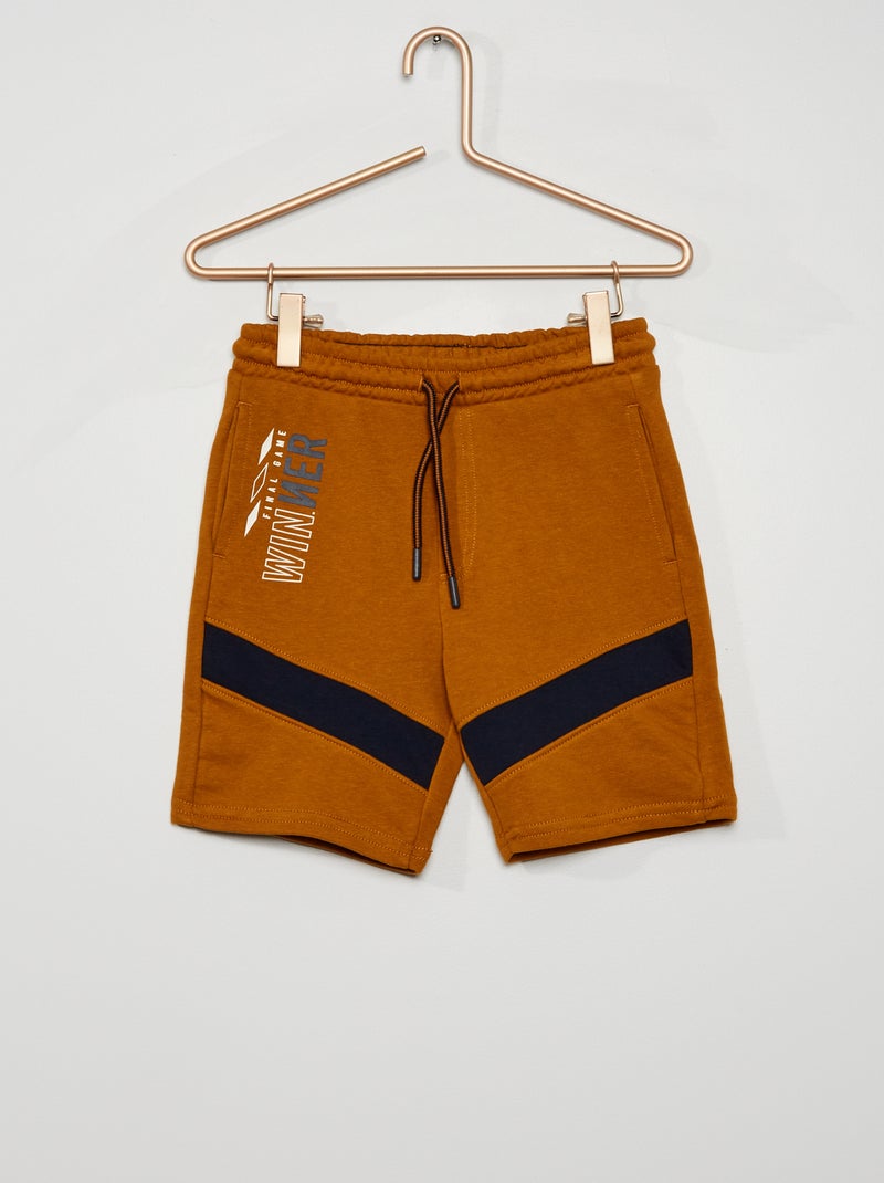 Pantalón corto de felpa 'Winner' MARRON - Kiabi