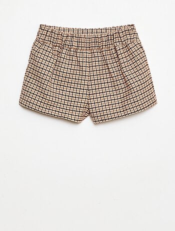 Pantalón corto de franela a cuadros