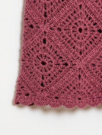 Pantalón corto de ganchillo liso