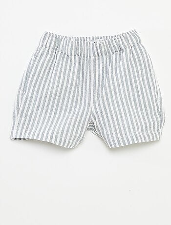 Pantalón corto de gasa de algodón a rayas 'Name it'