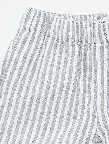 Pantalón corto de gasa de algodón a rayas 'Name it'