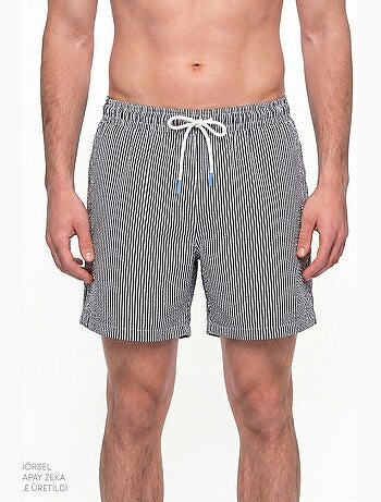 Pantalón corto de hombre con rayas tissue penti