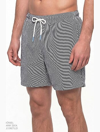 Pantalón corto de hombre con rayas tissue penti