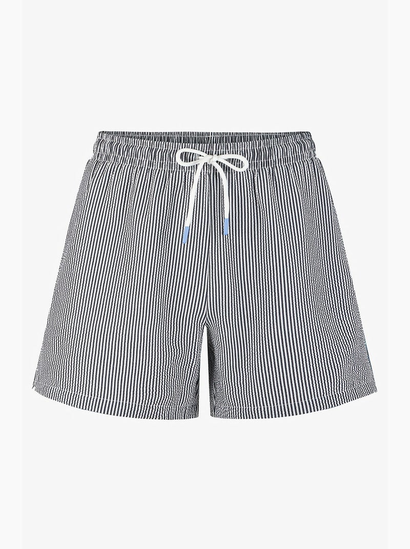 Pantalón corto de hombre con rayas tissue penti Negro Blanco - Kiabi
