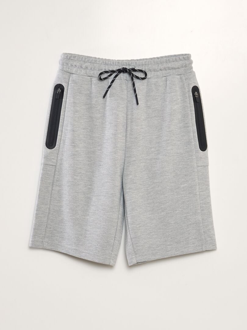 Pantalon corto de jogging de pique GRIS Kiabi 15.00