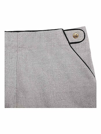 Pantalón Corto de Lana Gris para Niña | POUPETTE