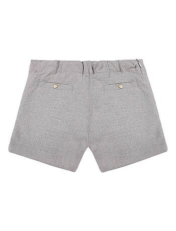 Pantalón Corto de Lana Gris para Niña | POUPETTE