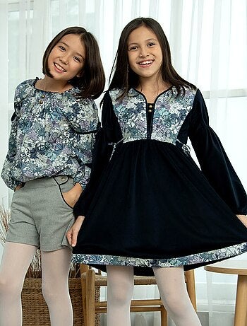 Pantalón Corto de Lana Gris para Niña | POUPETTE