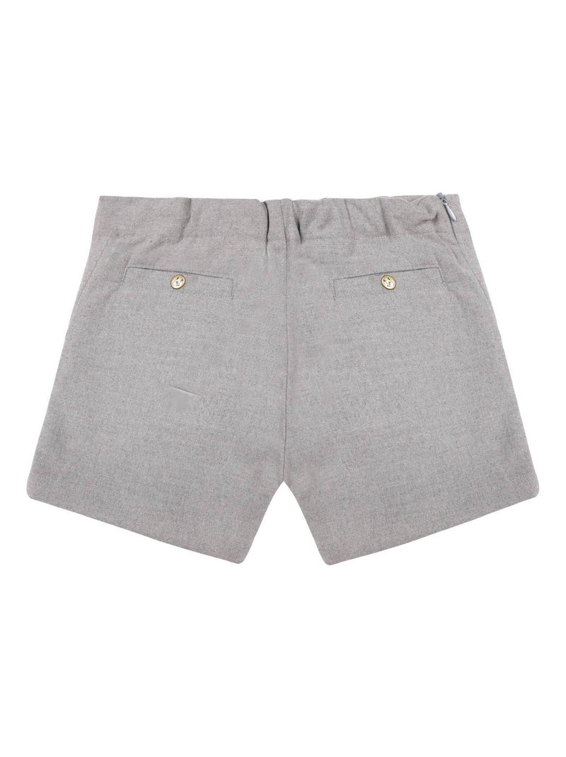 Pantalón Corto de Lana Gris para Niña | POUPETTE Gris ratón - Kiabi
