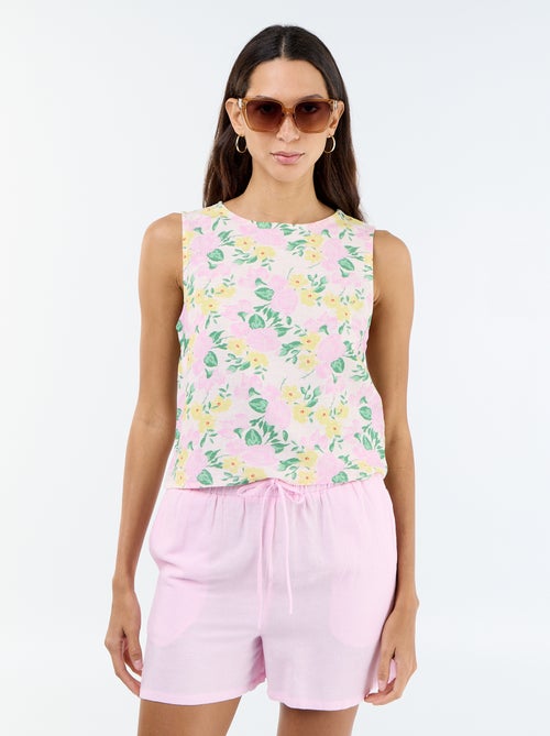 Pantalón corto de lino mezclado - Kiabi