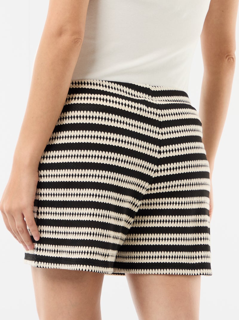 Pantalón corto de maternidad de ganchillo Beige - Kiabi