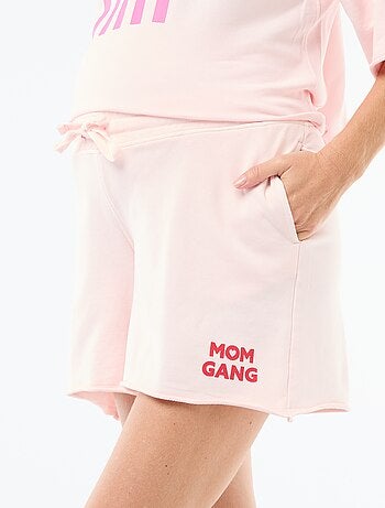Pantalón corto de maternidad en felpa
