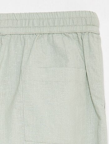 Pantalón corto de mezcla de lino