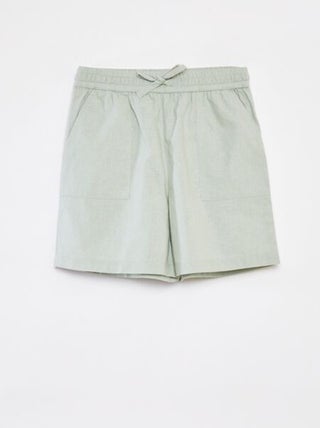 Pantalón corto de mezcla de lino
