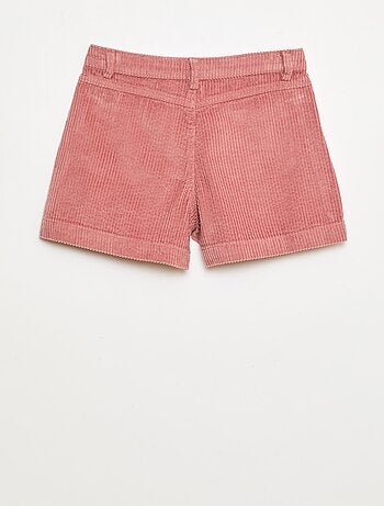 Short de pana con 2 bolsillos de parche