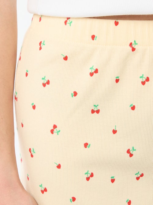 Pantalón corto de pijama 'cereza' all-over en algodón - Kiabi