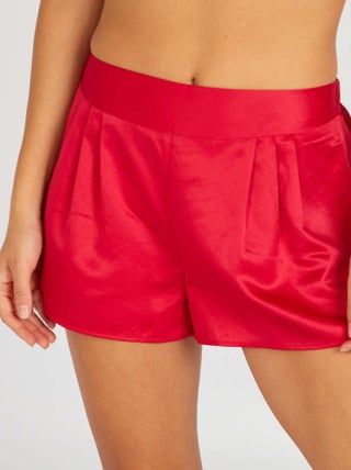 Pantalón corto de pijama de raso 'Sans Complexe'